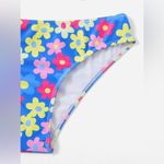 Romwe NWT  Swim Retro Floral Triangle Bikini Set - Blue/Pink - L/L Photo 6