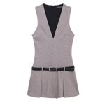 ZARA V-neck Sleeveless Mini Dress With Belt Size Small NWOT Photo 1