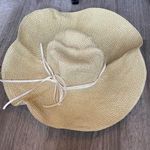 Tan and Gold Shimmer Oversized Sun Hat Photo 0