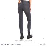 Mott & Bow Allen Mom Jeans Charcoal Gray Womens 31 x 28 Straight Tapered Denim Black Photo 6