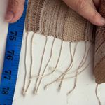 Boho Paisley Fringe Pashmina Wrap Scarf Bronze Taupe Neutral Shawl Women OS Brown Photo 3