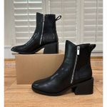 Steve Madden Ruthy Black Leather Boots Size 8 NWOB Block Heel Stylish Trendy Photo 3