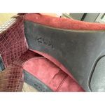 Clarks RARE  Collection Burgundy Suede‎ Leather Mary Jane Block Heel Shoes Size 8 Photo 6