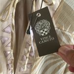 Vince Camuto NWT Palm Print Semi-Sheer Beaded Duster / Long Line Cover-Up Top Photo 4
