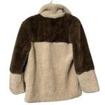 Steve Madden Willow Coat Sherpa Faux Fur Leather Color Block Jacket NWT Medium Photo 5