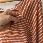 We The Free Free People  Halo Cap Sleeve Orange White Oversized T Shirt Small Photo 3