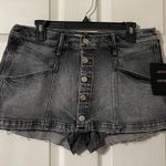 NWT Mother Superior The Breaker Mini Skirt In Shadow Dancing Size 31 Denim Skirt Gray Photo 8