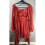 Altar'd State  Rust Satin Babydoll Mini Dress Sz XS Photo 6