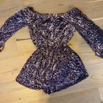 Urban Outfitters Off The Shoulder Velvet Romper Photo 0