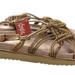 Free People Marla Rope Sandals Size 11 Bohemian Macrame Neutral Tan NWT Summer Photo 1