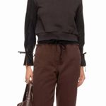 3.1 Phillip Lim Gray Crop Sweatshirt XS Whimsigoth Tie Sleeves Designer $300 Photo 2