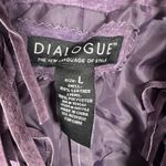 Dialogue NEW Jacket Womens Large Purple Suede Leather Fringe Open Lined Western Photo 6