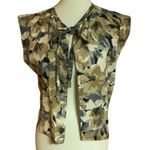 Vintage 70s earthy floral cover up vest Size M Photo 0