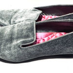 Birdies Flats Womens sz 6 The Starling Gray Velvet Comfort Shoes Loafers Photo 0