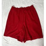 Liz Claiborne Vintage Liz Clairborne Sz 12 Cherry Red High Rise 100% Silk Casual Golf Shorts Photo 3