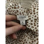 J. Crew Short Sleeve Collared Brown Cheetah Print Mini Dress Career Preppy Sz 8 Photo 7