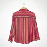 American Eagle  womens Button Up Stripe Shirt Ahh-mazingly Soft Size Medium NWT Photo 4