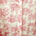 VINTAGE | Pink White Toile Cottagecore Homestead Prairie Dress | Size Large Photo 3