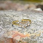Dainty Crown Design CZ Ring Gold Photo 1