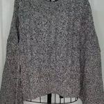 Topshop Sweater Gray Heather Crop Crewneck Batwing Knit Pullover Top SZ 8-12 Photo 0