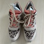 Geox  Sneakers beige leopard print with rose gold women size 6.5 Photo 1