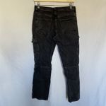 ZARA black jeans cargo pants denim many pockets women's size 6 casual boho Photo 6