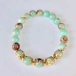 GEMSTONE | Sea Sediment Jasper Beaded Bracelet Blue Photo 1