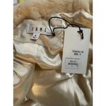 THML  Cream Faux Fur Vest Women's Size S Sleeveless Open Front Layering Photo 4