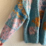 Free People Women’s Gather Me Cardigan Sweater Blue Oversized Size Medium Photo 6