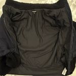 James Perse Yosemite Mixed Media Sherpa Jacket Puffer Fleece Medium Black Chic Photo 6