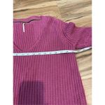 Free People Rose Pink Damsel Bell Sleeve Cotton V-neck Sweater M Photo 7