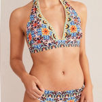 NWT Boden Tapestry Tile Halter Bikini Set Size 10 Red Photo 0