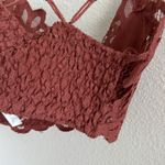 Free People  FP One Adella Bralette Rust Neutral Lace Medium Photo 4