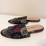 Charles David  Floral Embroidered Slip On Open Toe Flats Sandals Multicolor US 6 Photo 1