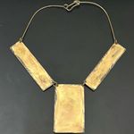 Unique Vintage Retro Modernist Handcrafted Artistic Mixed Metal Necklace 93g. Photo 4
