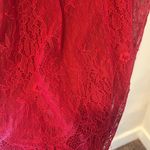 EXPRESS  red lace fairy skater tulle floral long sleeve dress size 10 Photo 9