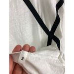 Ozai N Ku Linen White Geometric Black Stripe Top Size 2 Photo 4