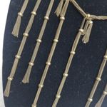 Adia Kibur Brass Choker Bib Tassel Necklace Tan Photo 5