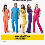 WonderWink  Origins Romeo  Scrubs size small new in gray color with yello… Photo 2