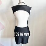Black Open Back Mini Dress, Y2K‎ Baddie, Streetwear, Hypebae, Clubwear, Small Photo 1