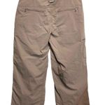 L.L.Bean Size 8 Reg Comfort Trail Capri Brown Stretch Nylon Outdoor Hiking Cargo Photo 6