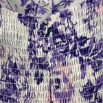 AQUA  Lightweight Smocked Back Dress Tie Shoulders Floral XL Fits Like L NWT Photo 7