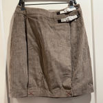NWOT Boden Cinnamon Corduroy Skirt with Side Buckle‎ Detail Women's Size 6R Gray Photo 0