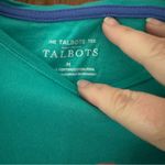 Talbots  Tee T-Shirt Top Women’s Medium Turquoise Knit 100% Pima Cotton Photo 1