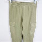 Wildfox Nikki Cargo Sweatpants Green Pockets Drawstring Lounge Elastic Photo 2