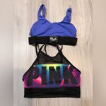 PINK - Victoria's Secret Pink  victoria secret Sports Bras Set 2 pack - Blue and‎ Multicolor Photo 1