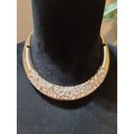 Women's Gold Crystal Statement Choker Necklace With Lobster Clasp Jewelry Photo 1