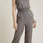 Anthropologie by Nisa Jumpsuit Women's Large Olive Green Jogger Sleeveless Photo 0