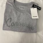 Converse Gray Logo Print Tee Shirt Photo 3