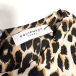 Equipment Femme Sz M Aubrey Silk Shift Dress Leopard Animal Print Photo 7